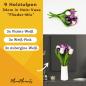 Preview: Tulip bouquet made of wood - 9 hand-painted wooden tulips, 34 cm tall, violett mix, wooden flower decoration, made in Holland